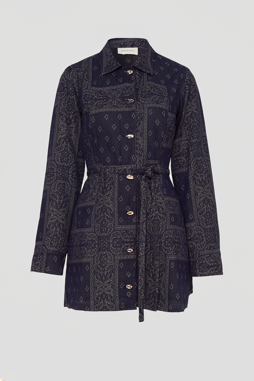 DELPHI JACQUARD DENIM DRESS