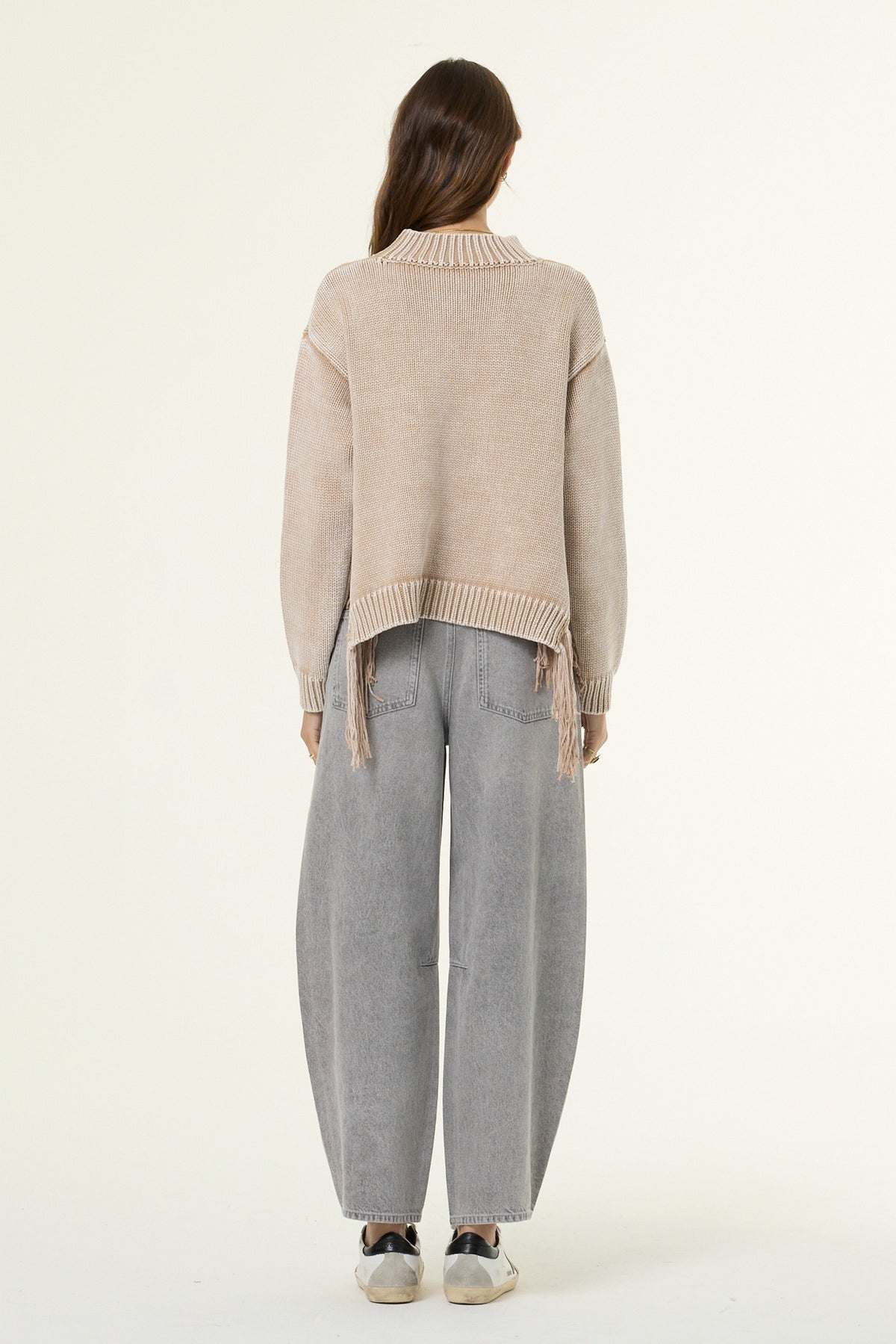 Houston Mock Neck Sweater // Sandstone Mineral Wash