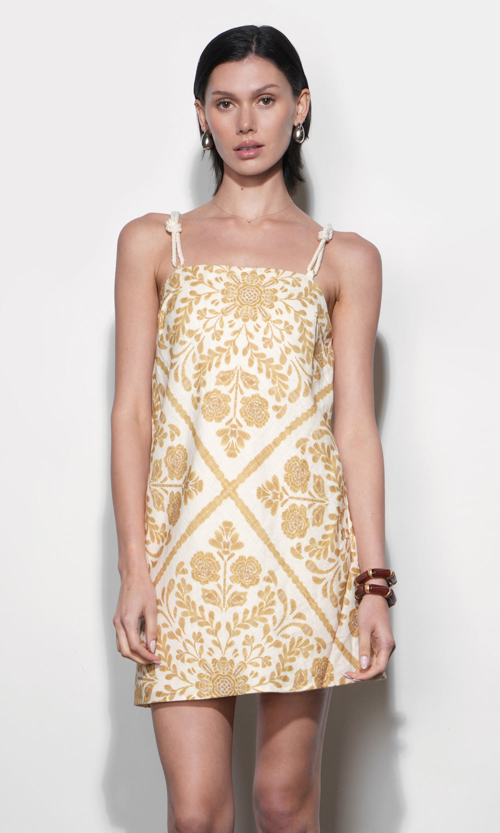 Nadine Scarf Print Mini Dress