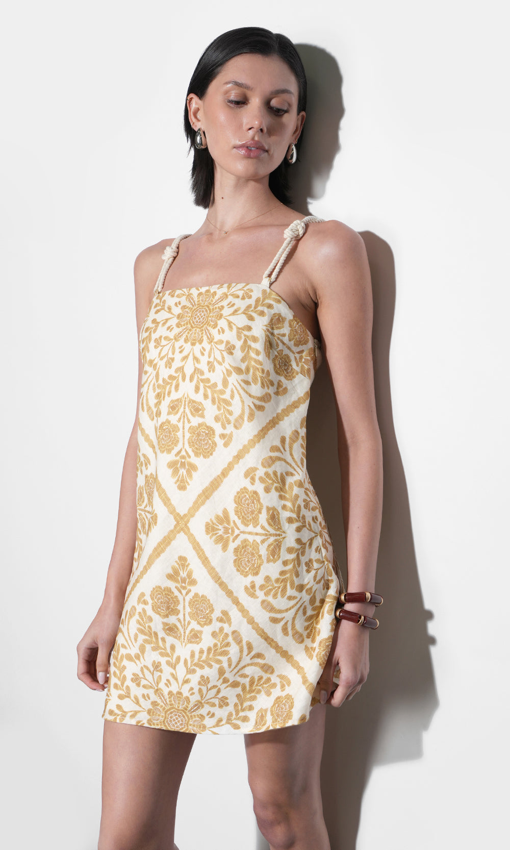 Nadine Scarf Print Mini Dress