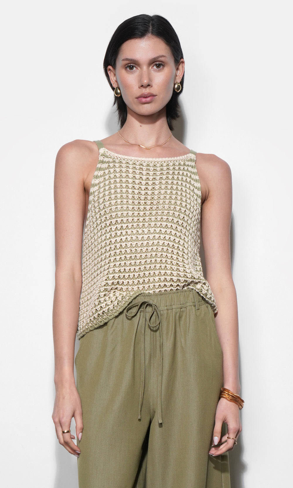Quincy Crochet Knit Sleeveless Top