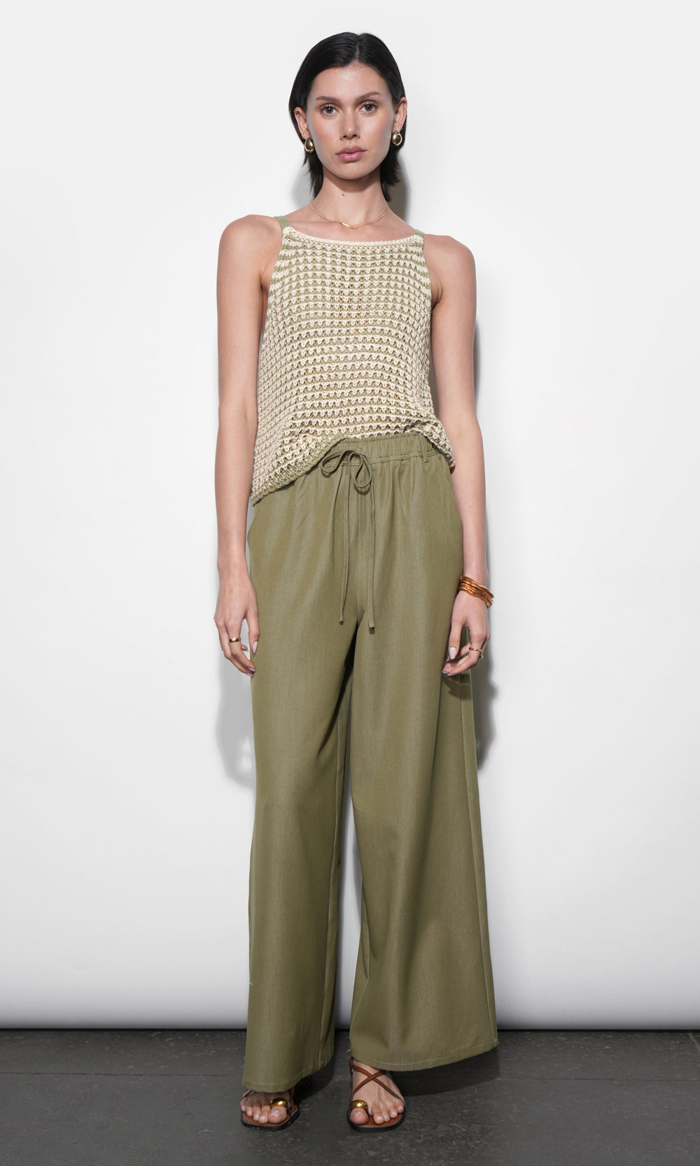 Quincy Crochet Knit Sleeveless Top