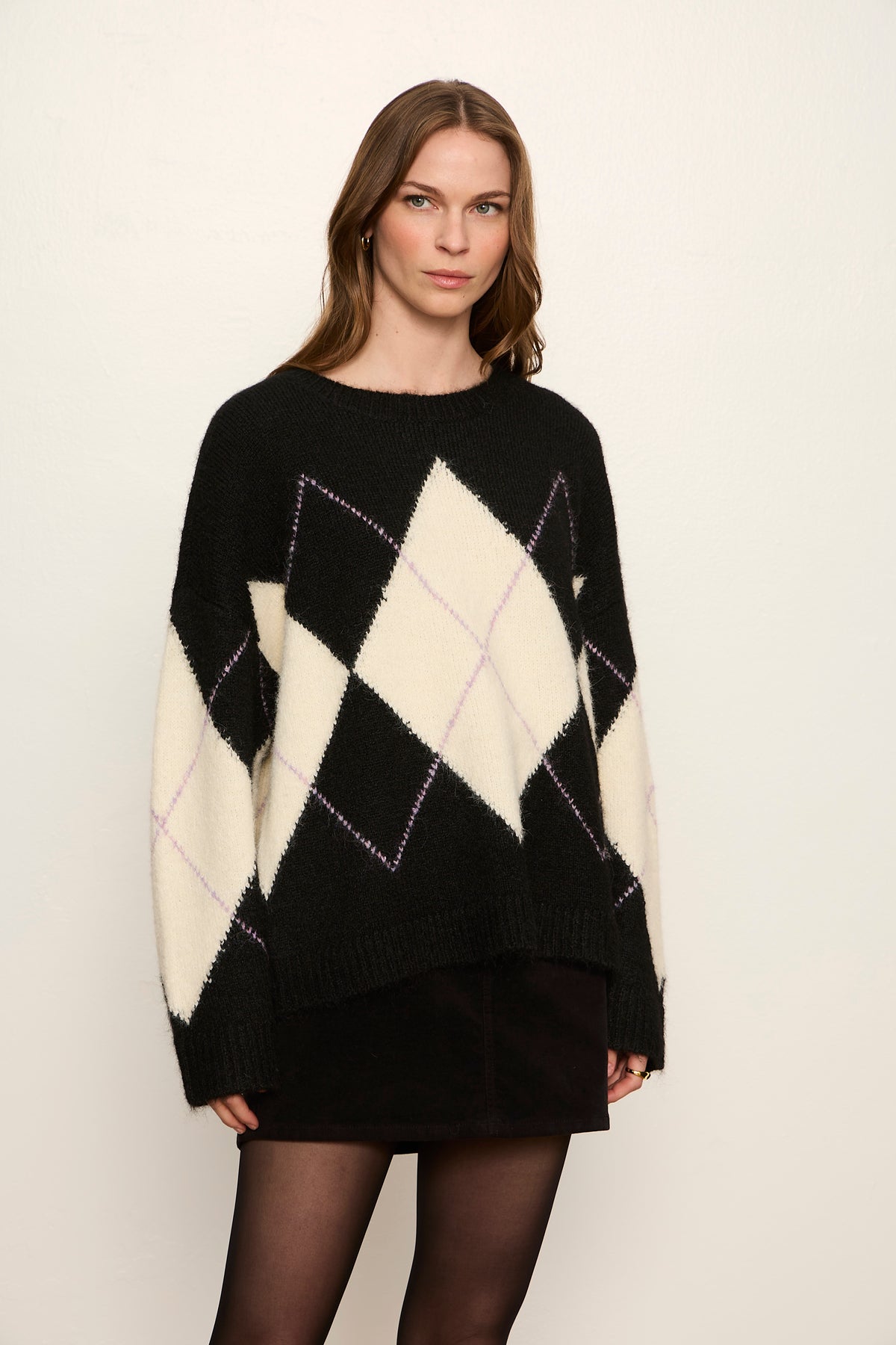 ARGYLE CREW SWEATER