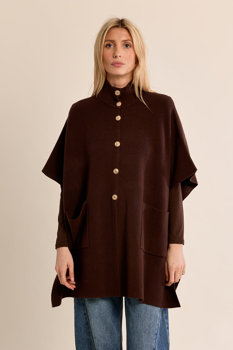 LADIES KNITTED CAPE