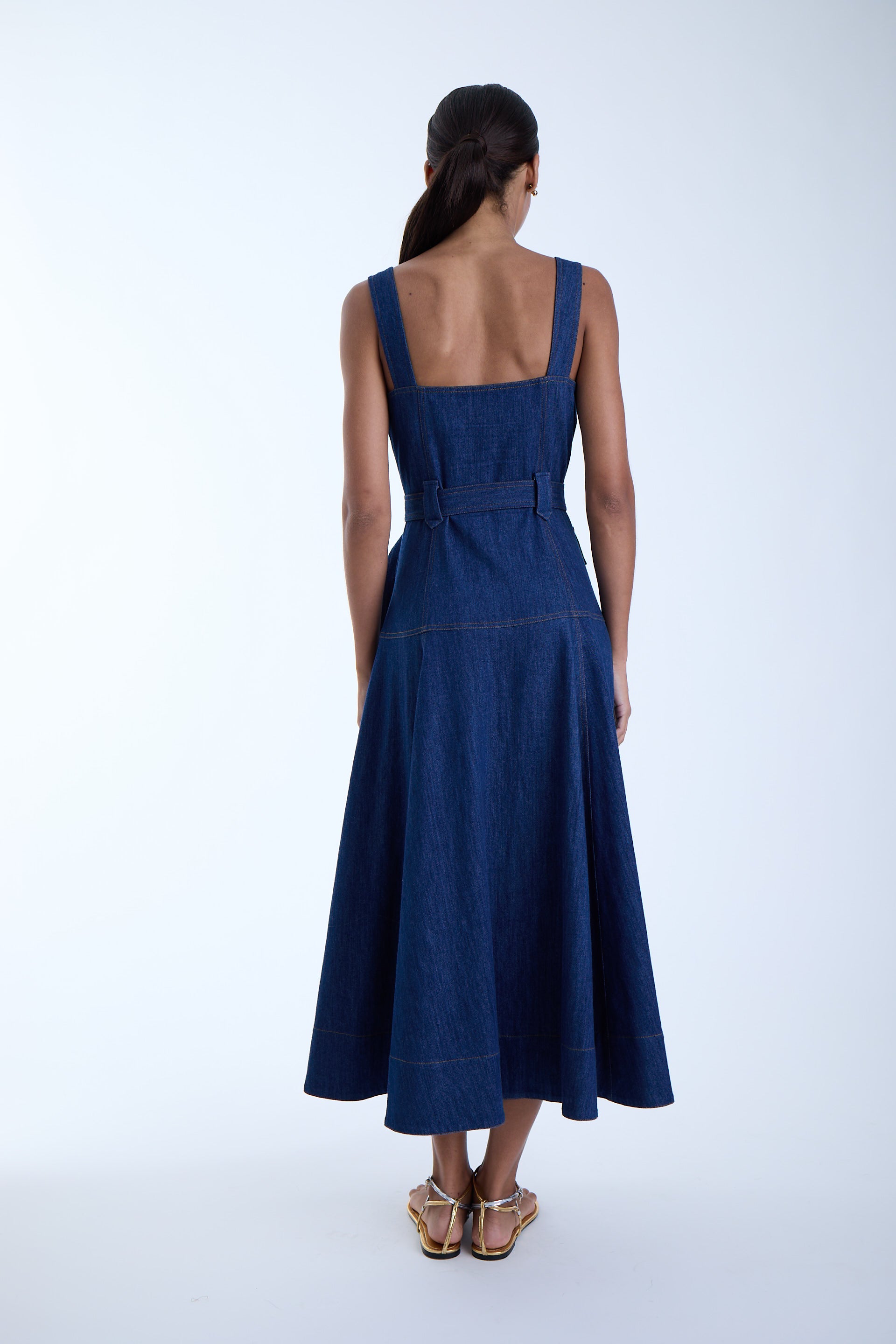 51084 - Jenna Denim Midi Dress