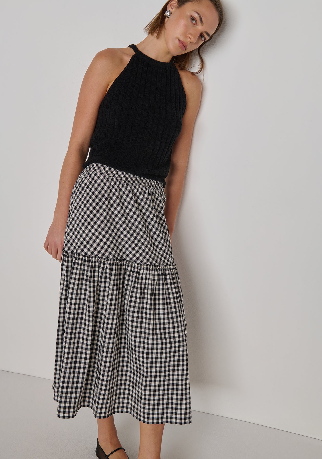 Liza Gingham Skirt