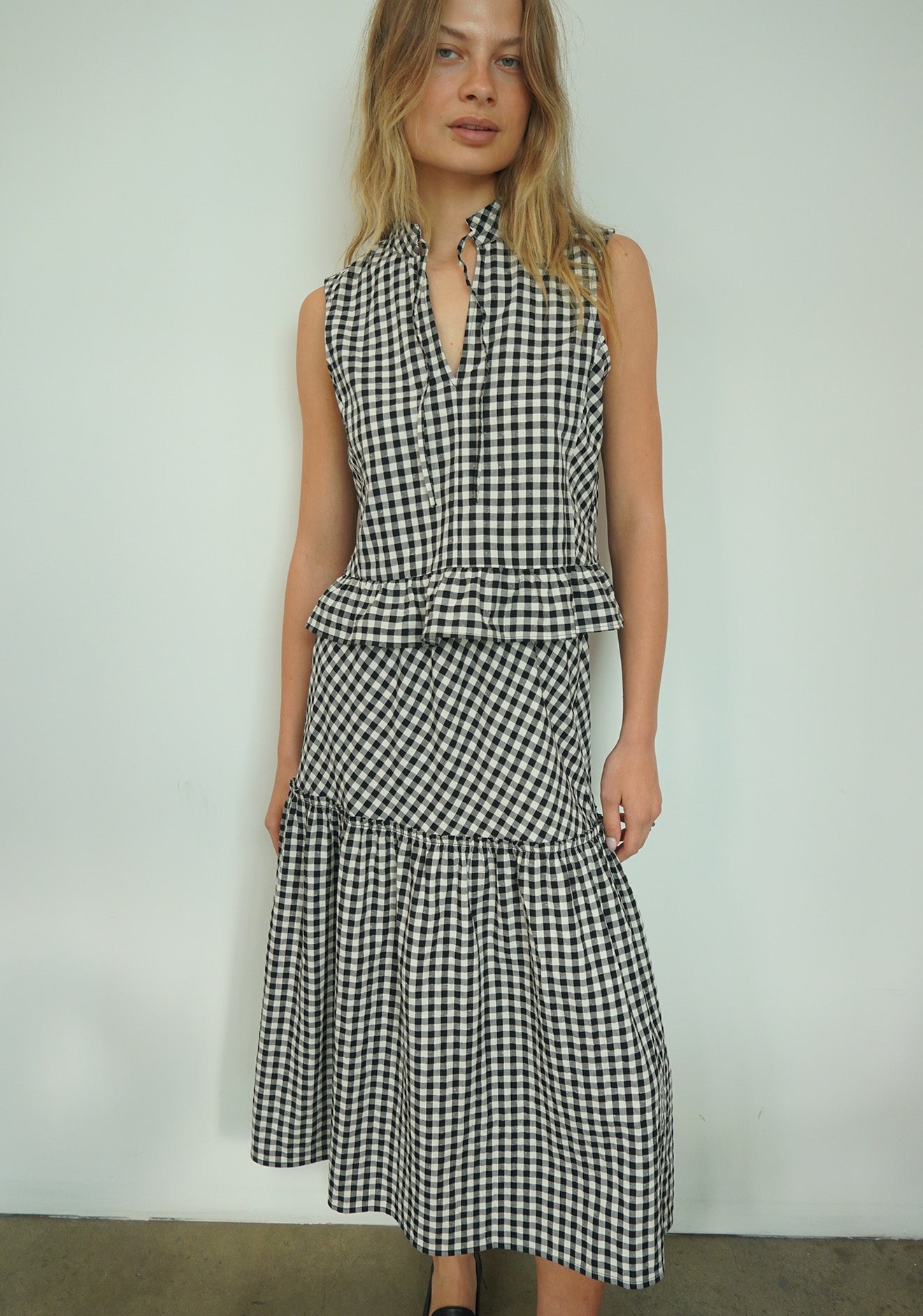 Liza Gingham Skirt
