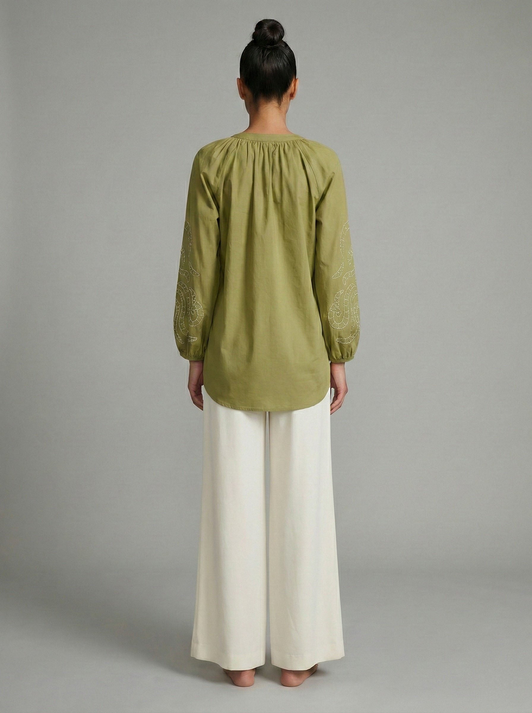 OLIVE GLOW BLOUSE