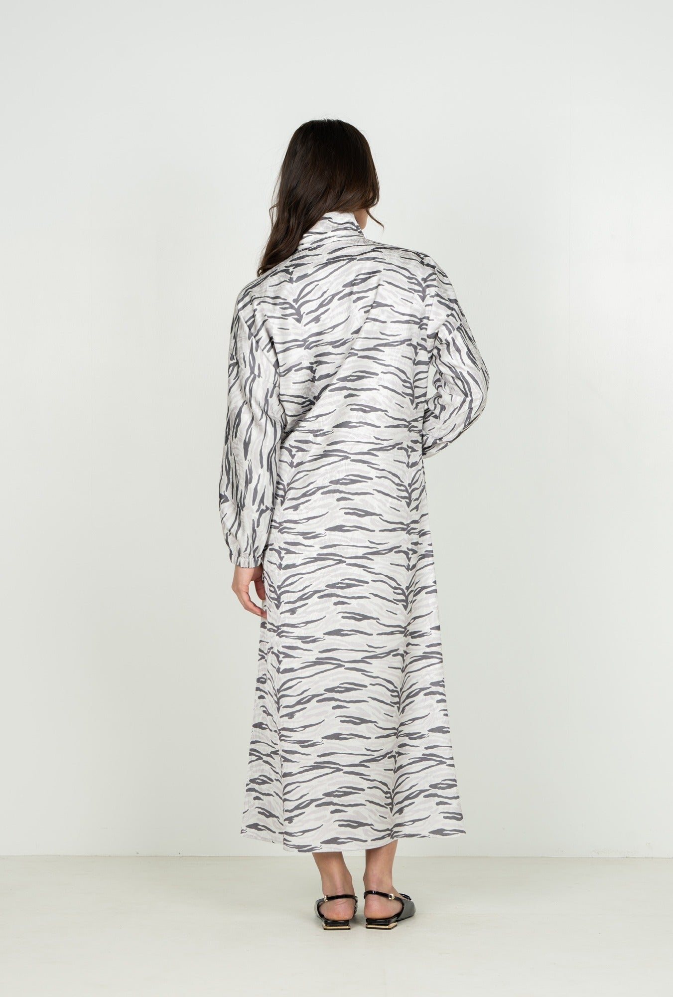 Long-Sleeve Poppy Maxi - Wild Marble