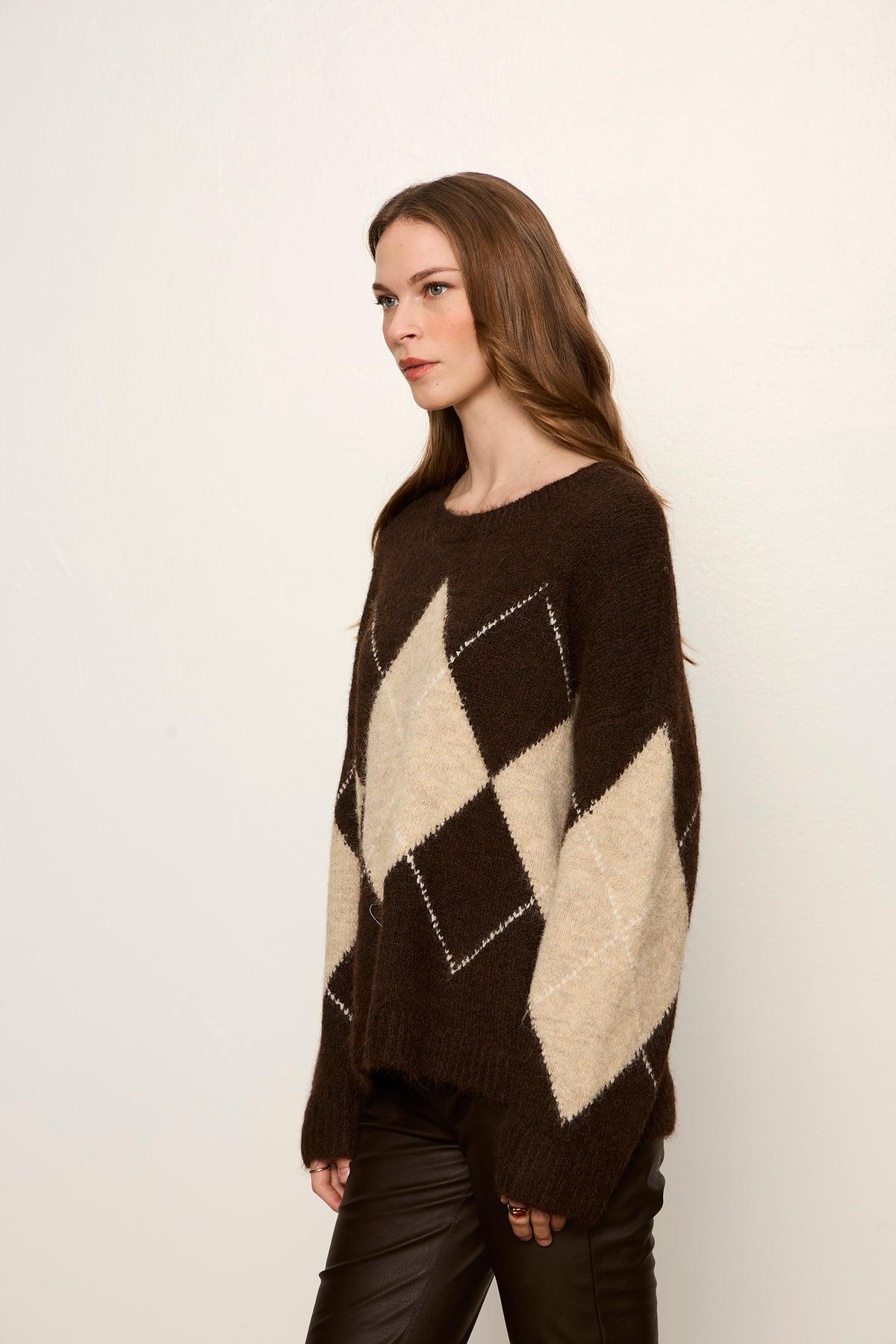 ARGYLE CREW SWEATER