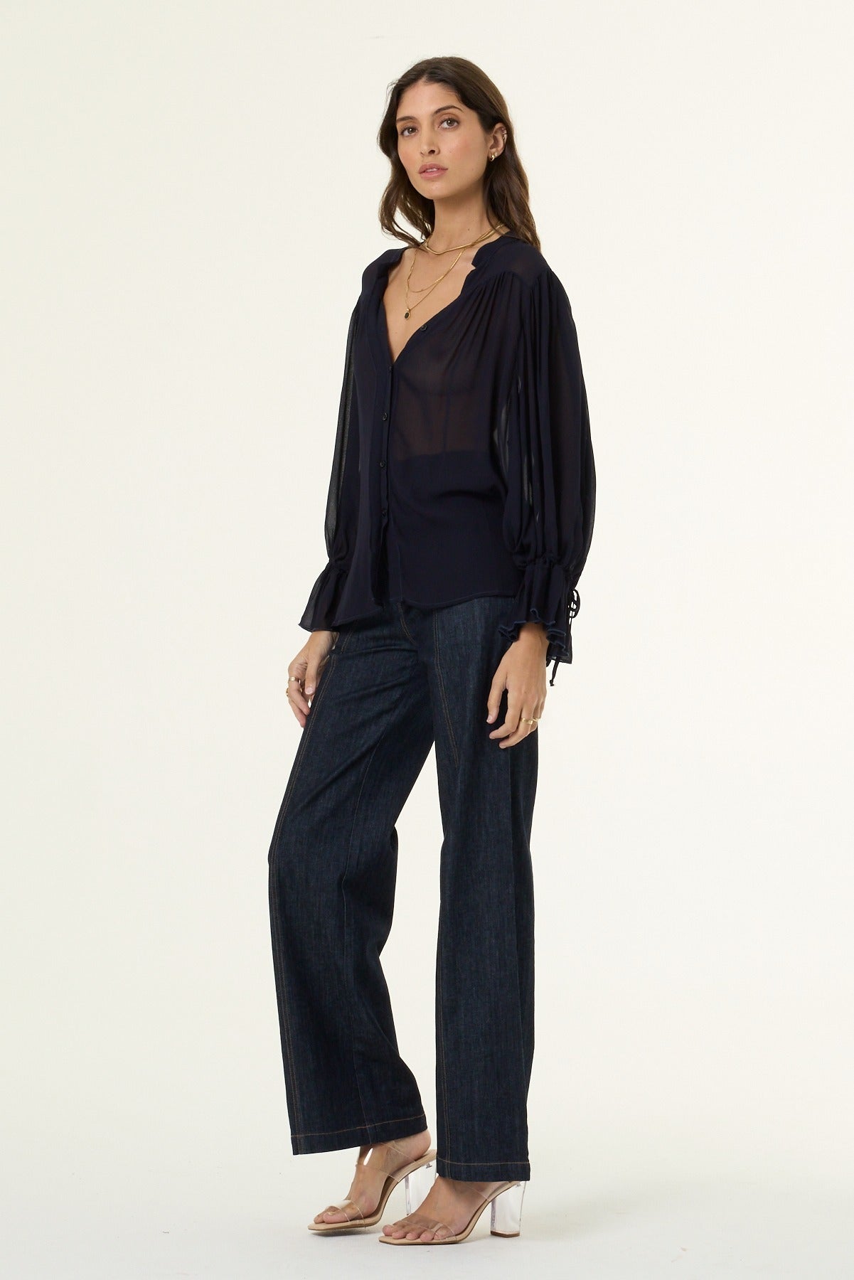 Ohelo Peasant Blouse // Midnight