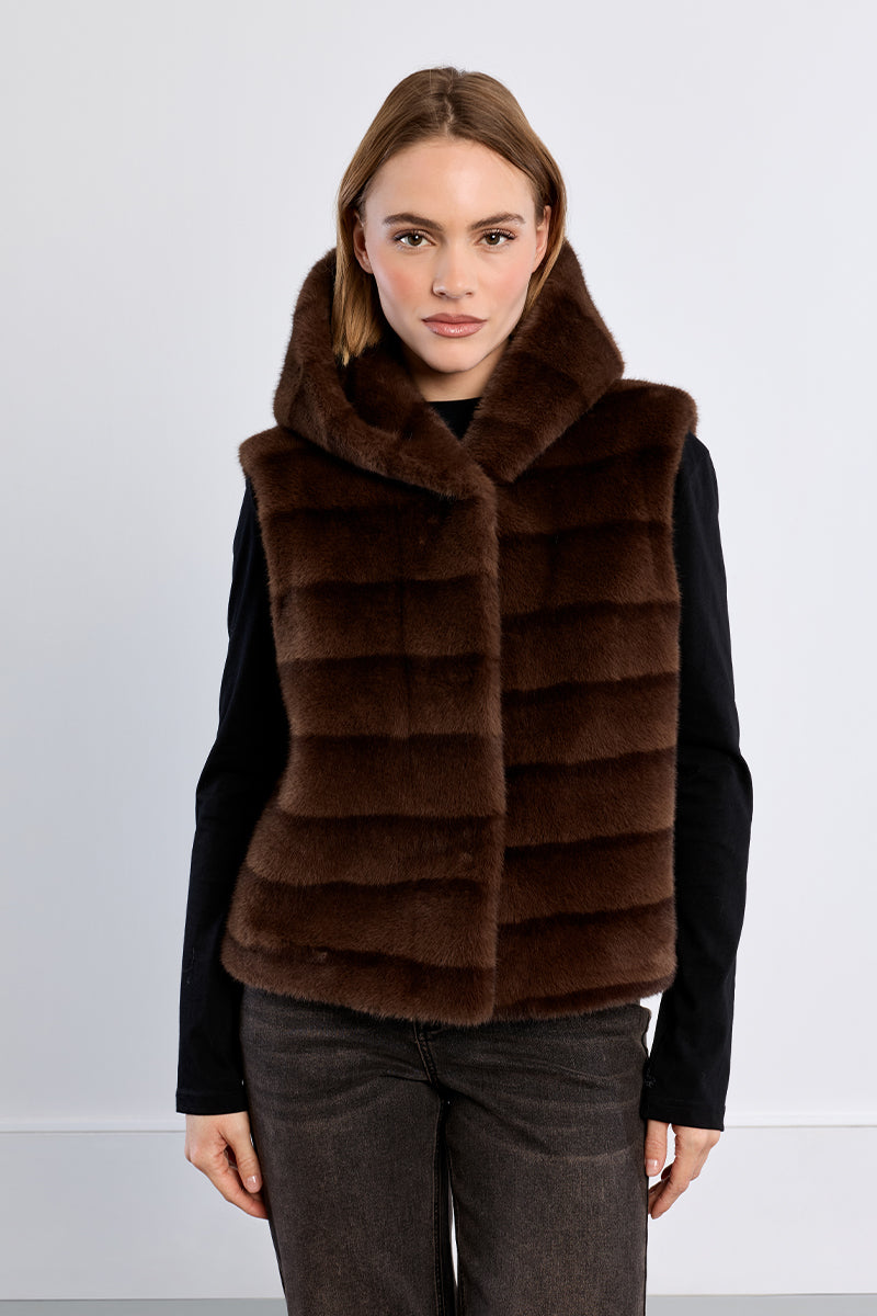 YOUNG LADIES WOVEN SLEEVELESS JACKET