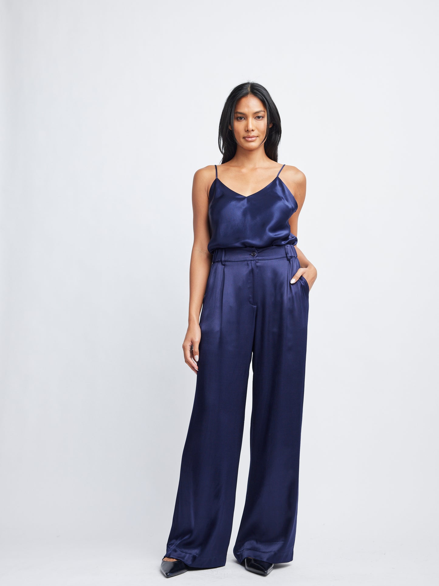 Navy Satin