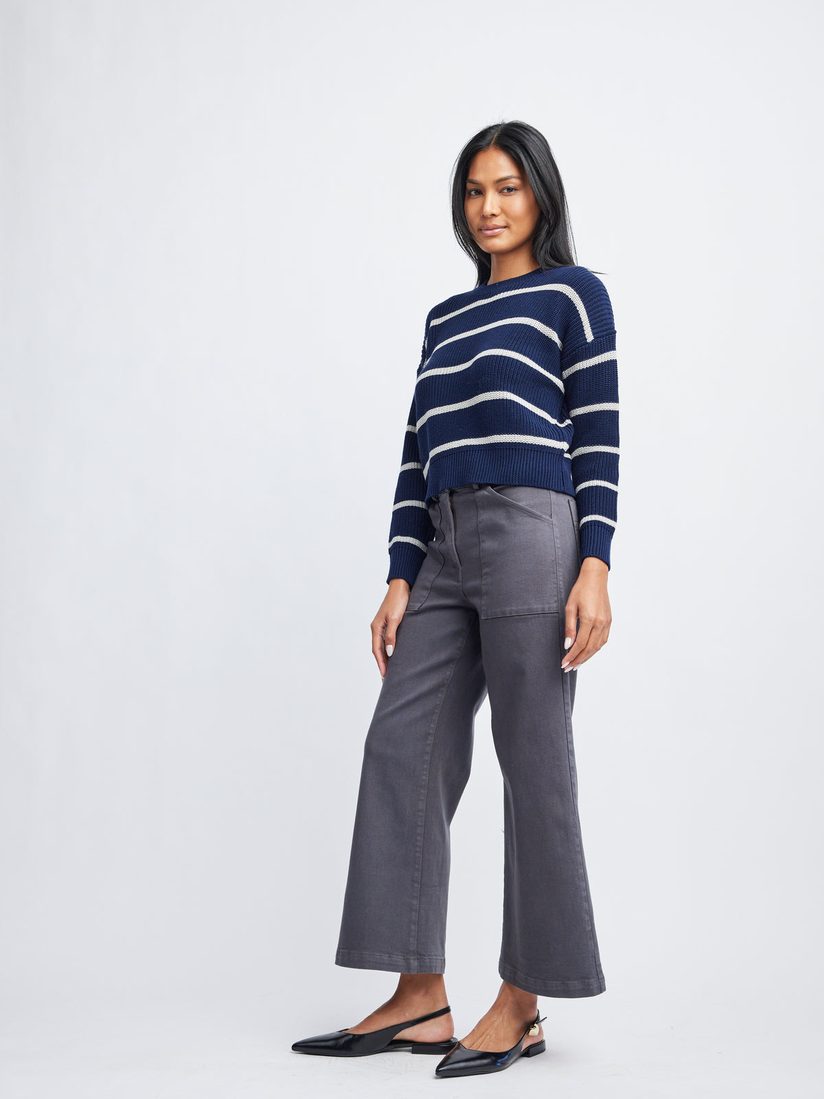 Siobhán Crew L/S Crop Sweater