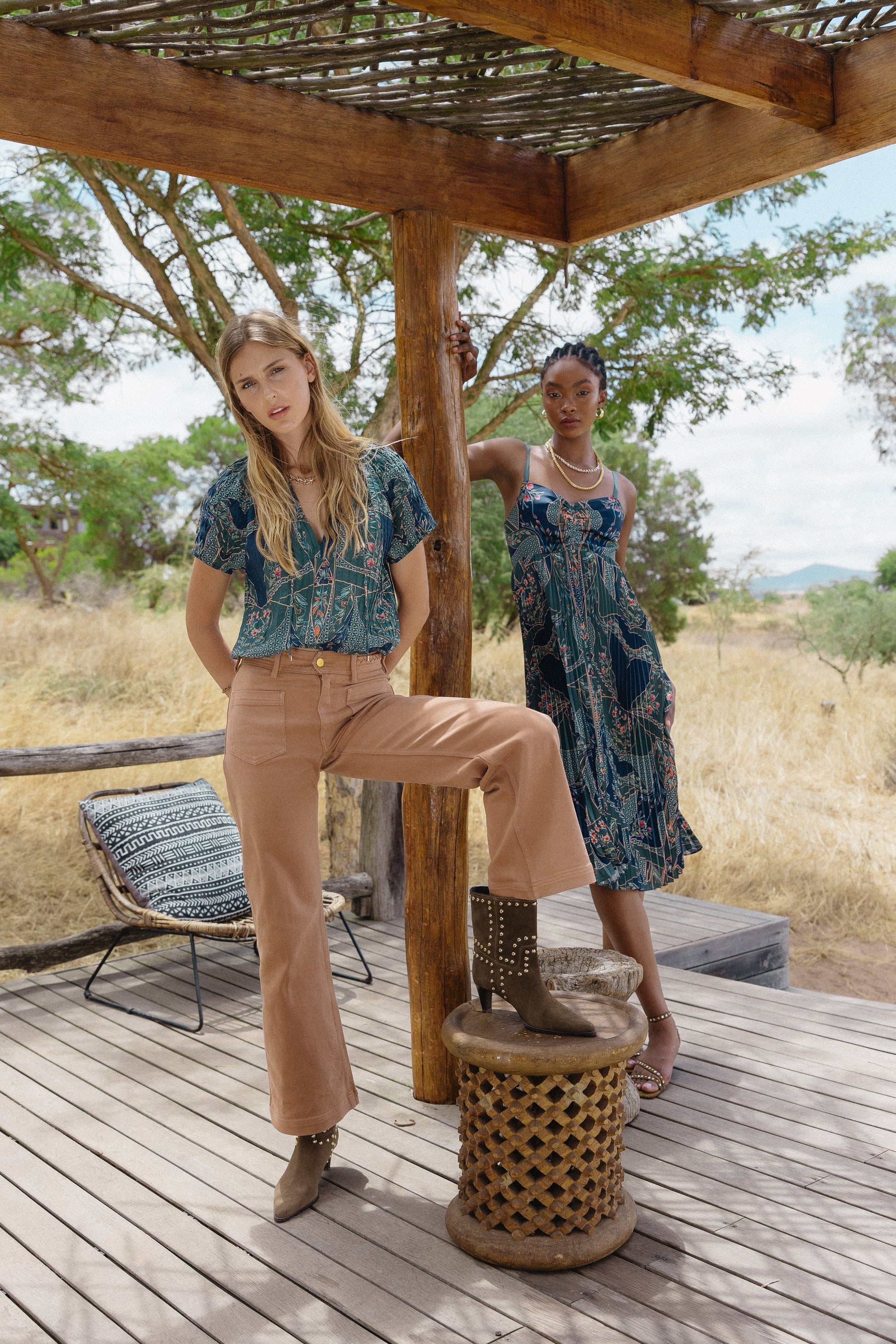 Zola Top in Patchwork Flower