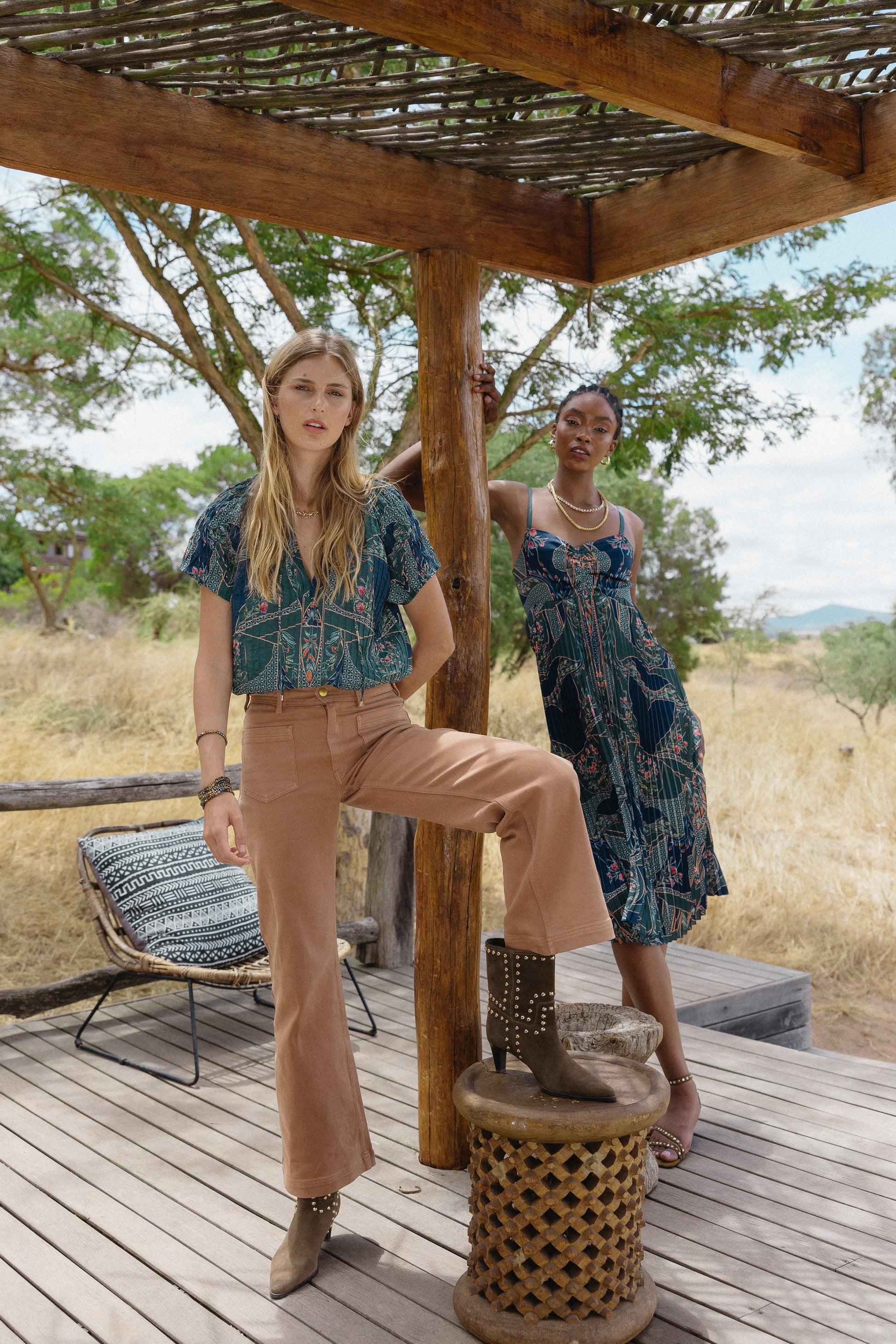 Zola Top in Patchwork Flower