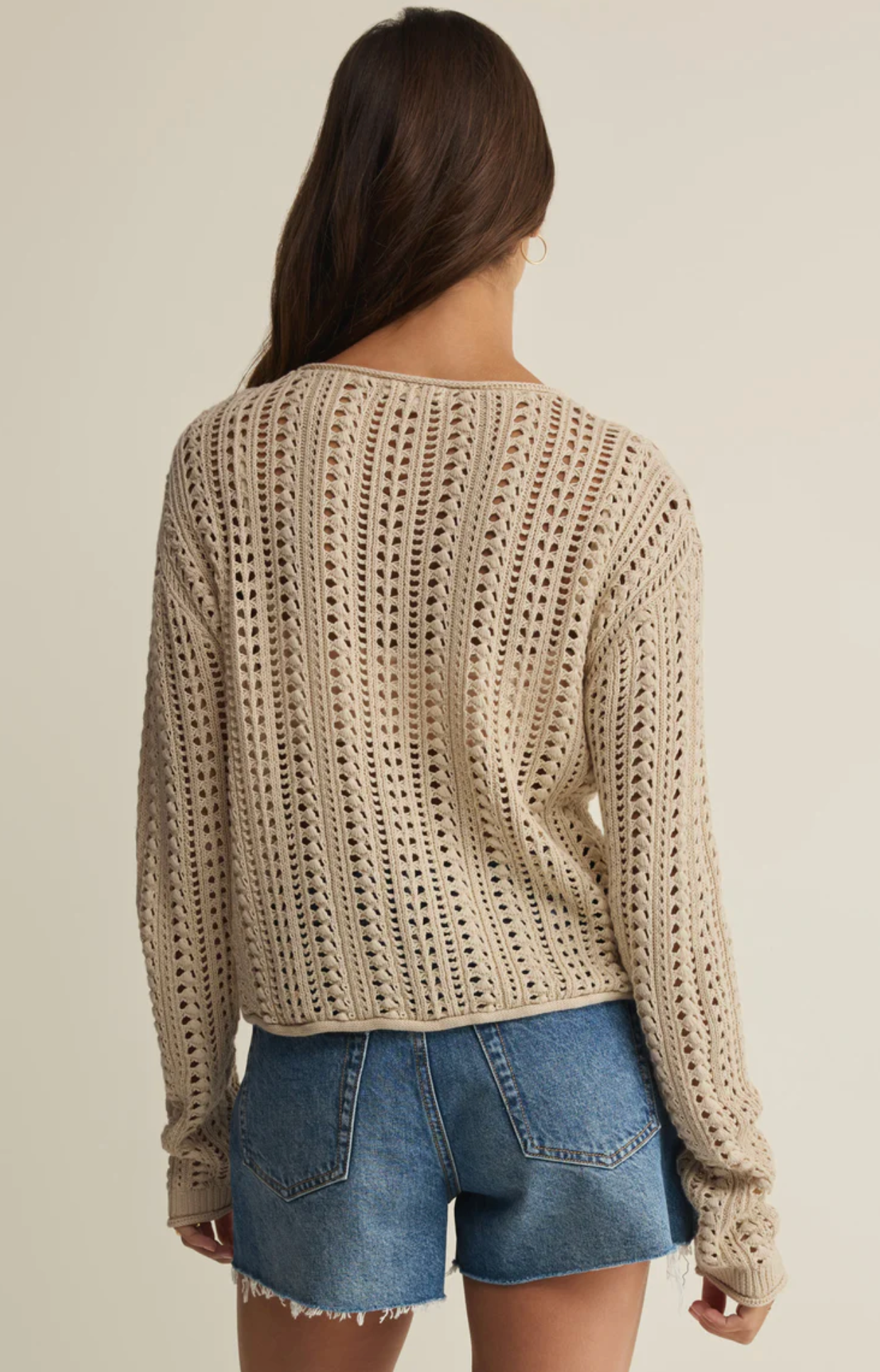 UPLAND CROCHET SWEATER TOP