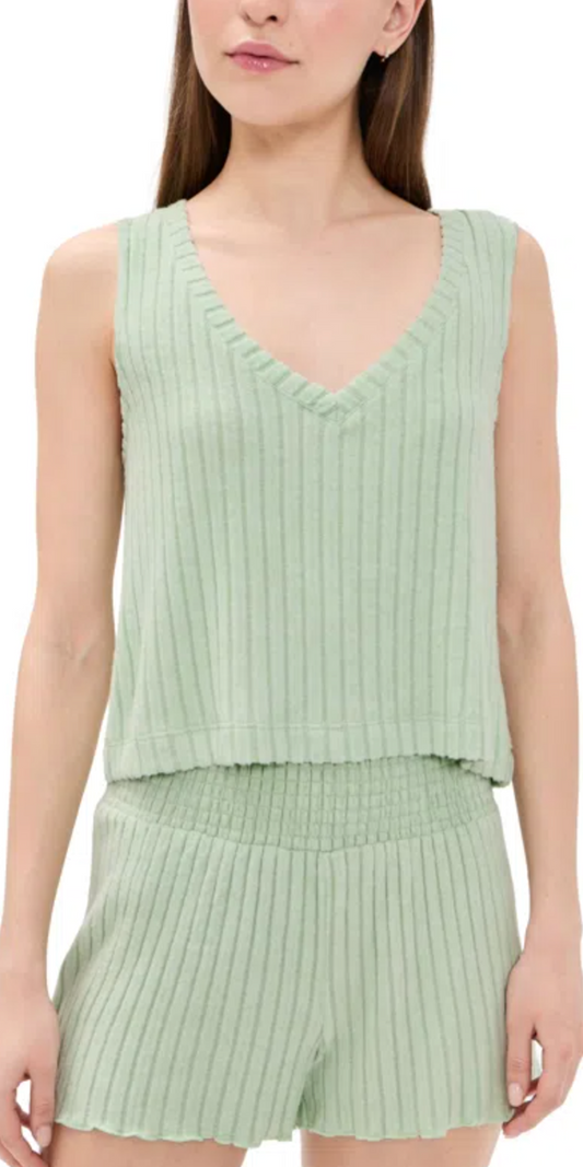 SLOANE V-NECK RIB TANK