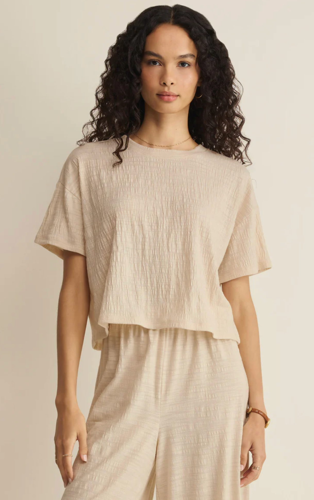 SWAY TEXTURED CROPPED TEE