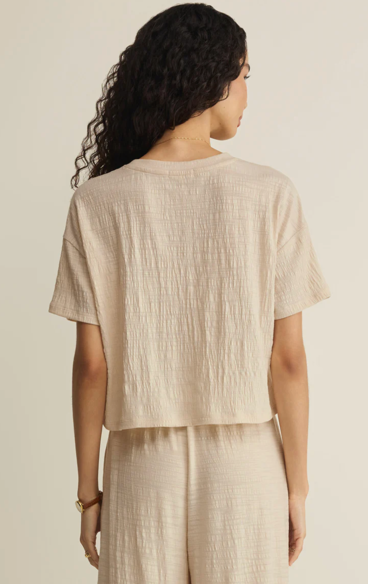 SWAY TEXTURED CROPPED TEE