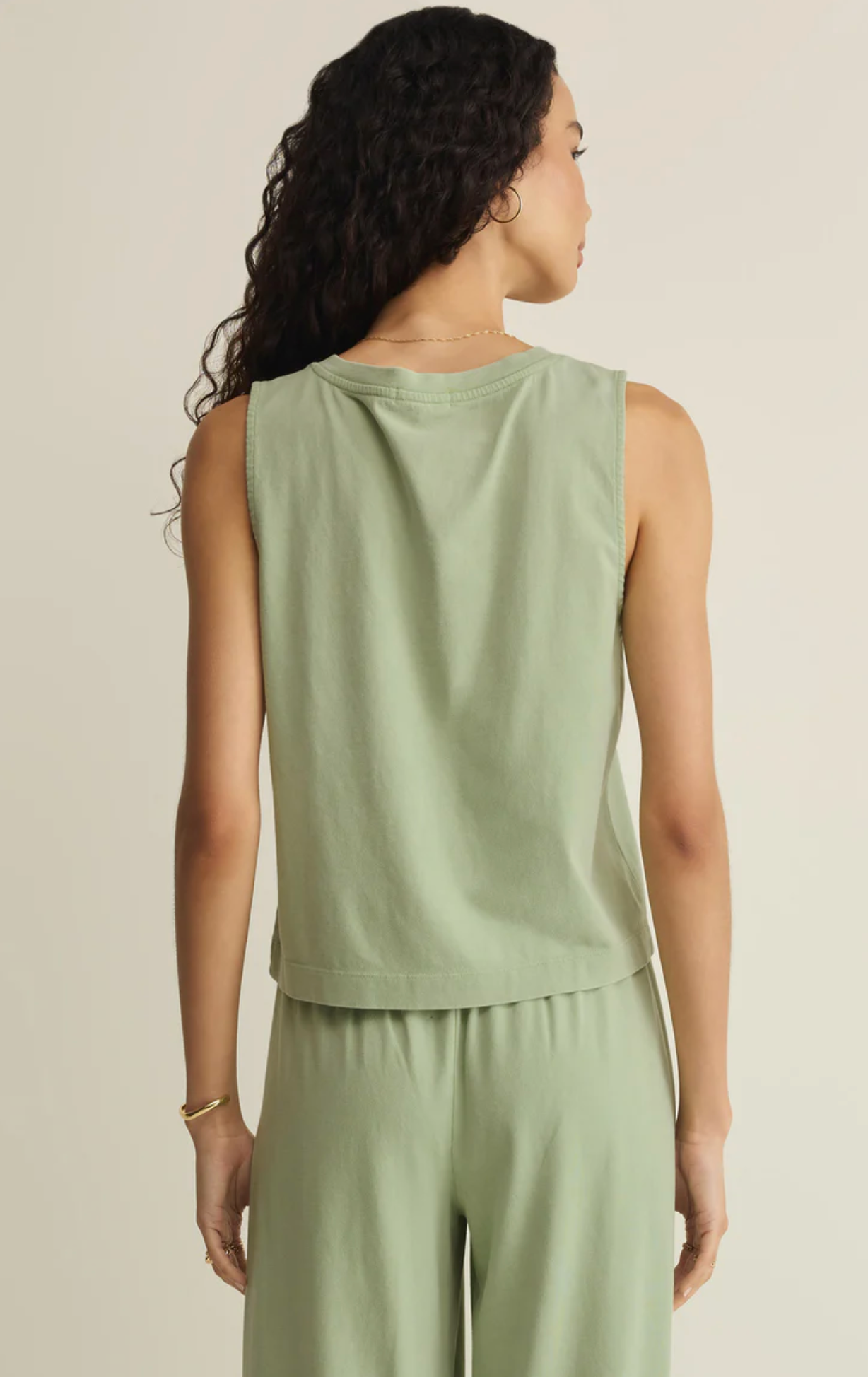 SLOANE V-NECK COTTON JERSEY TANK