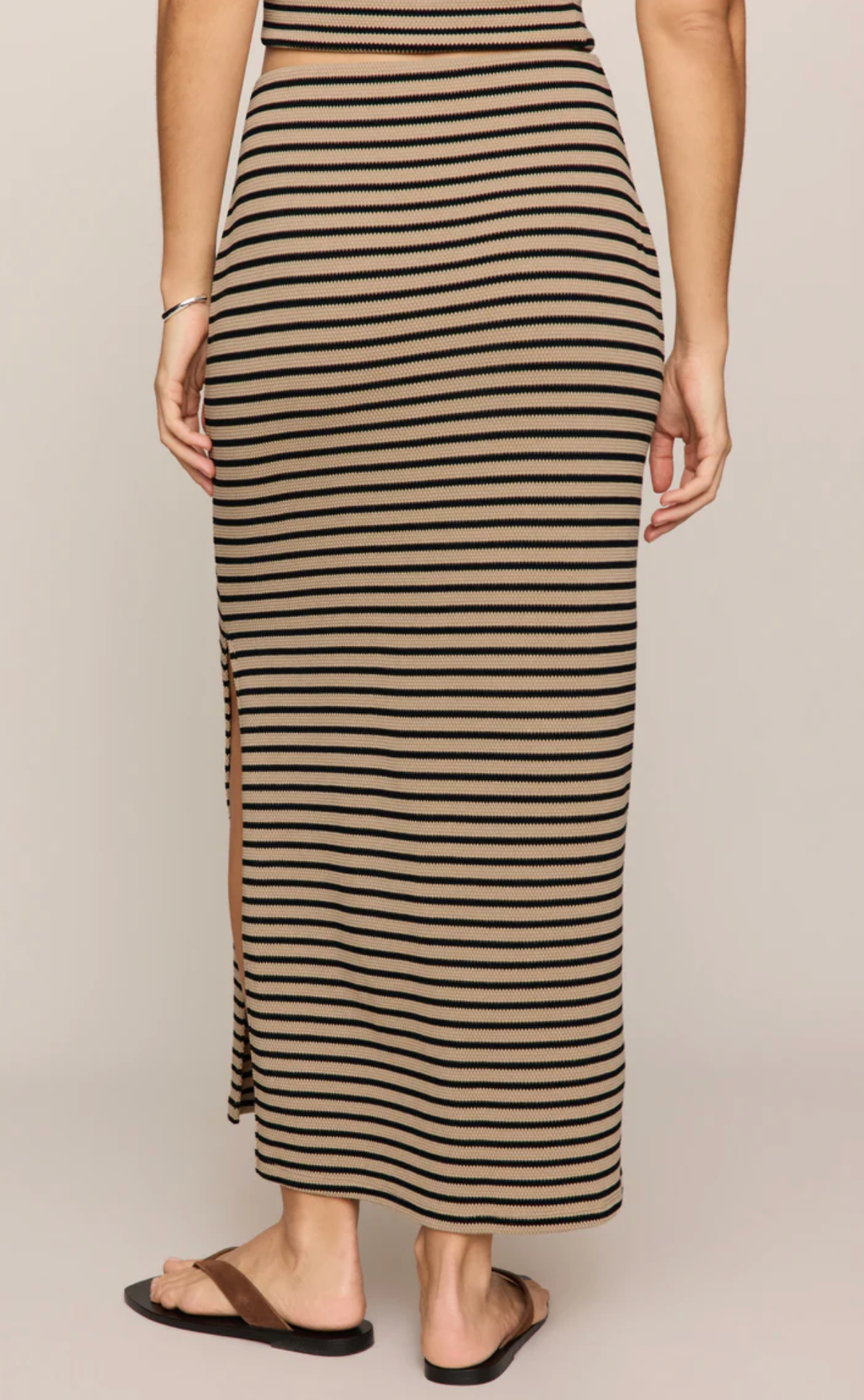 AINSLIE STRIPE MIDI SKIRT