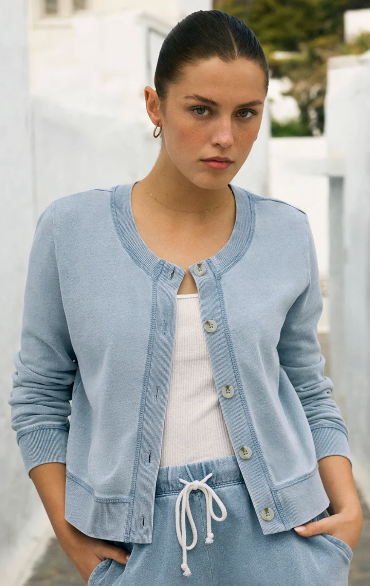 DAILY KNIT DENIM CARDIGAN