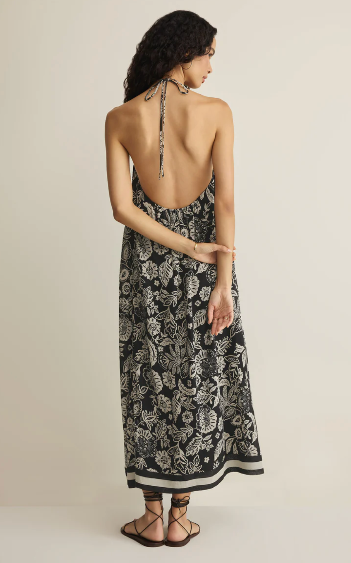 VIENTO LUZ FLORAL MIDI DRESS