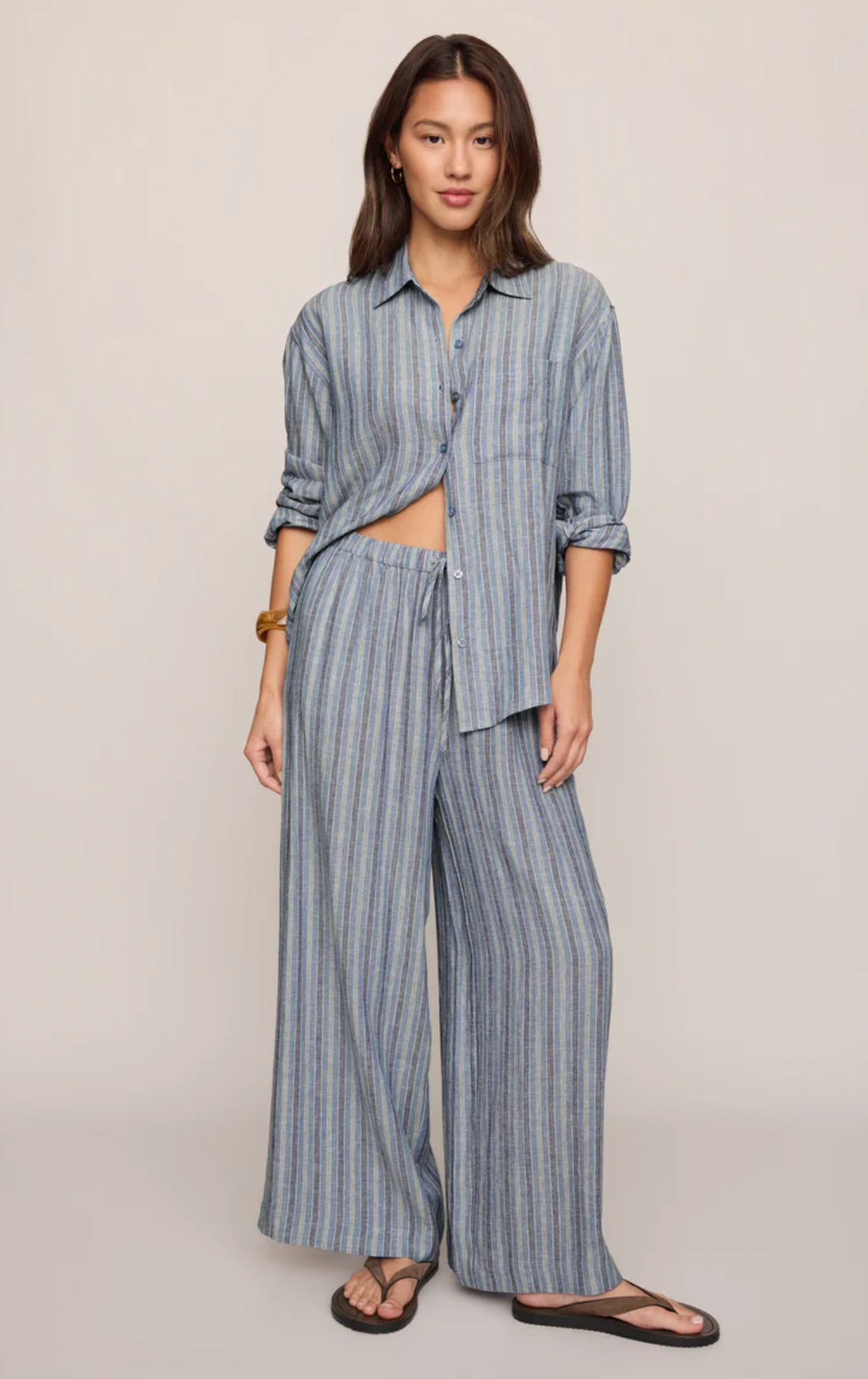 THE PERFECT STRIPED LINEN PANT