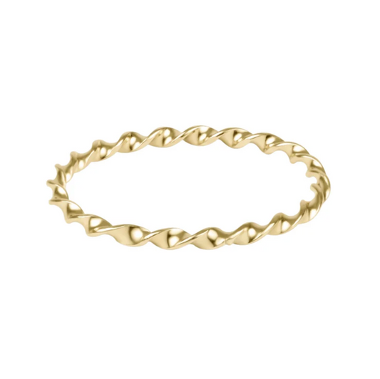 CLASSIC GOLD TWISTED THIN BAND RING