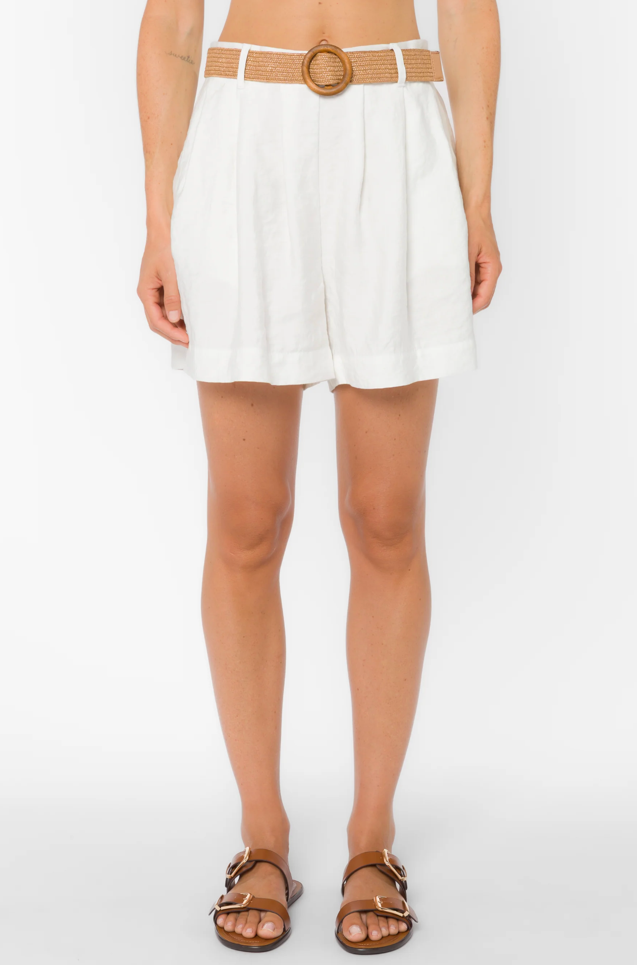 LYNETTE OPTIC WHITE SHORTS