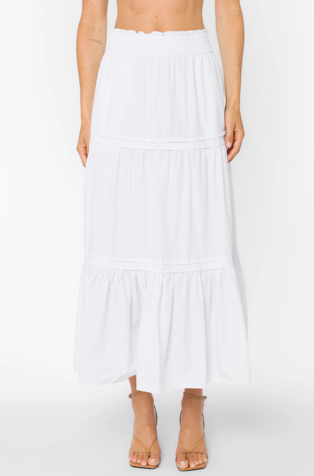 PAULINE OPTIC WHITE SKIRT