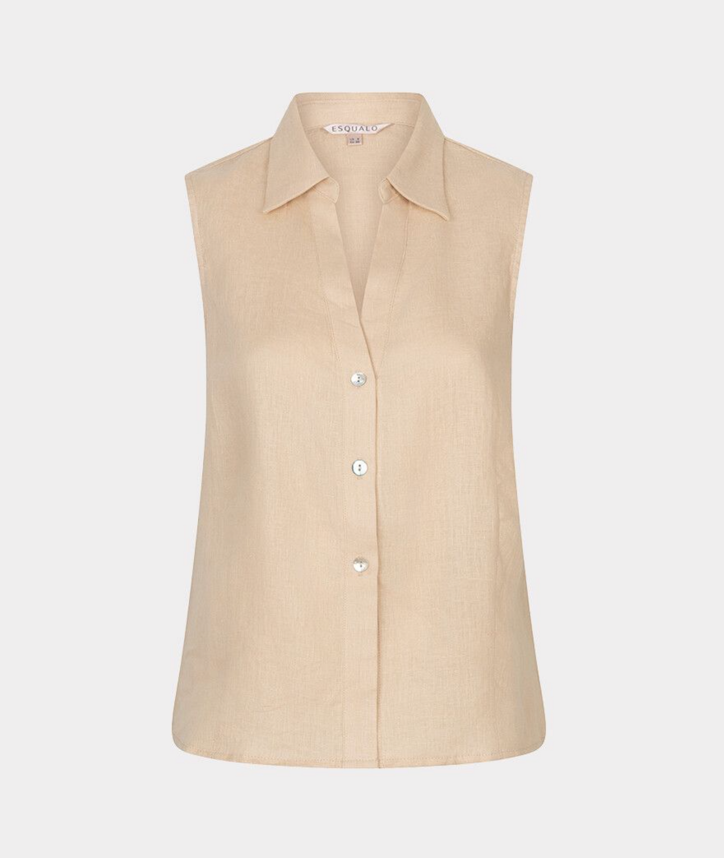 LINEN SLEEVELESS BLOUSE