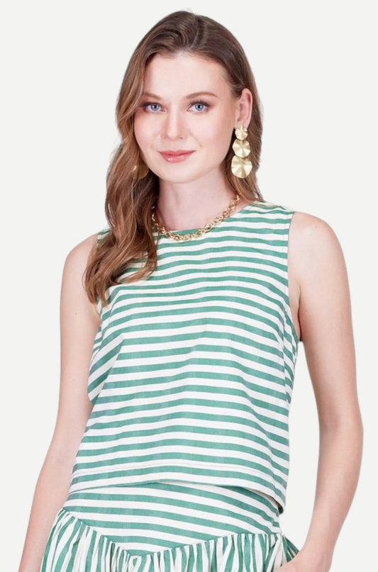 BACK ZIP SLEEVELESS TOP