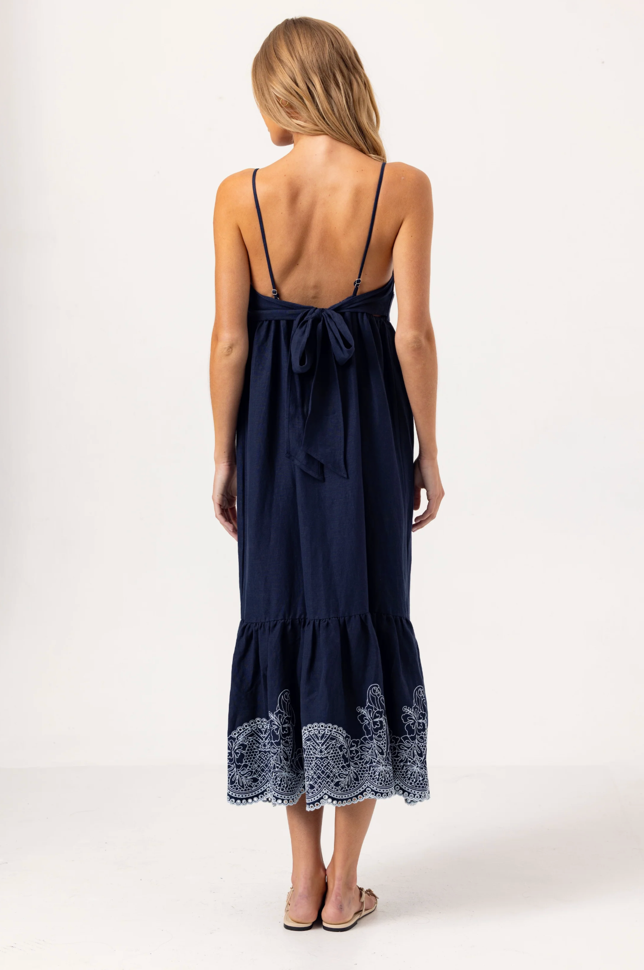 EMBROIDERED FELTON DRESS