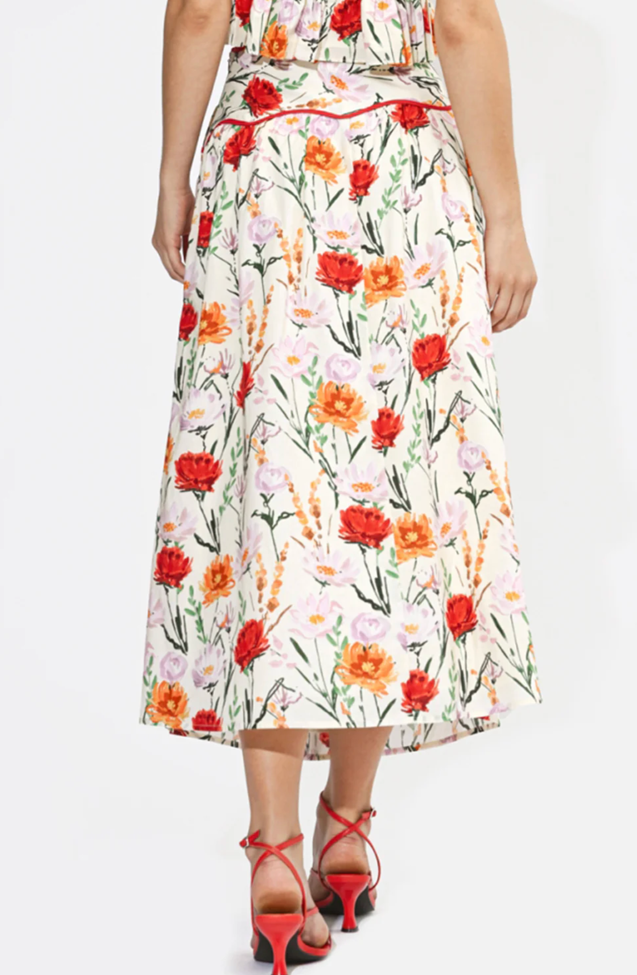 AURORA FLORAL PRINT MAXI SKIRT