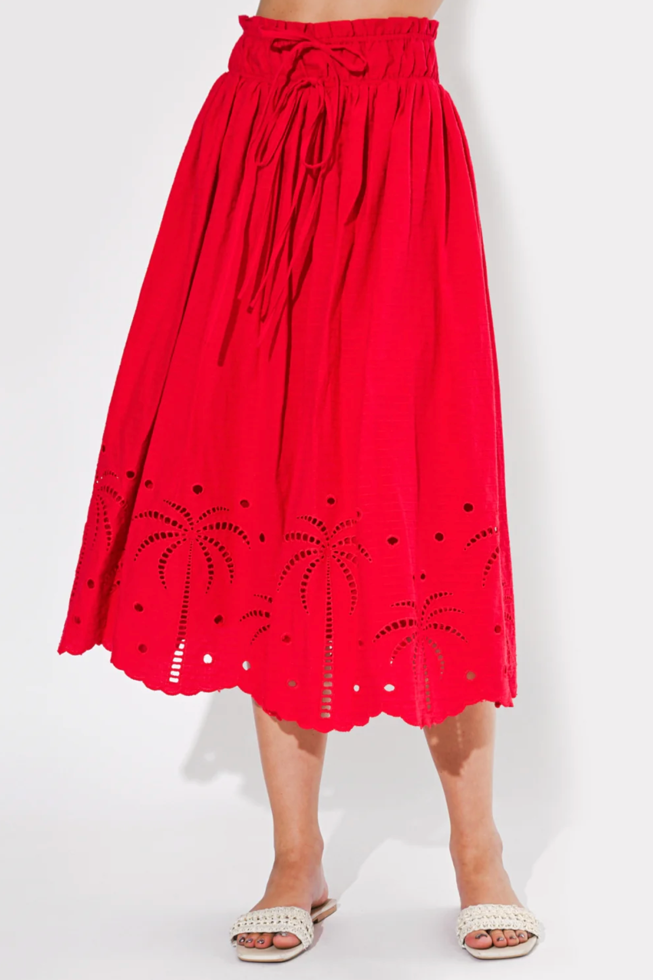 EIRA EMBROIDERED MIDI SKIRT