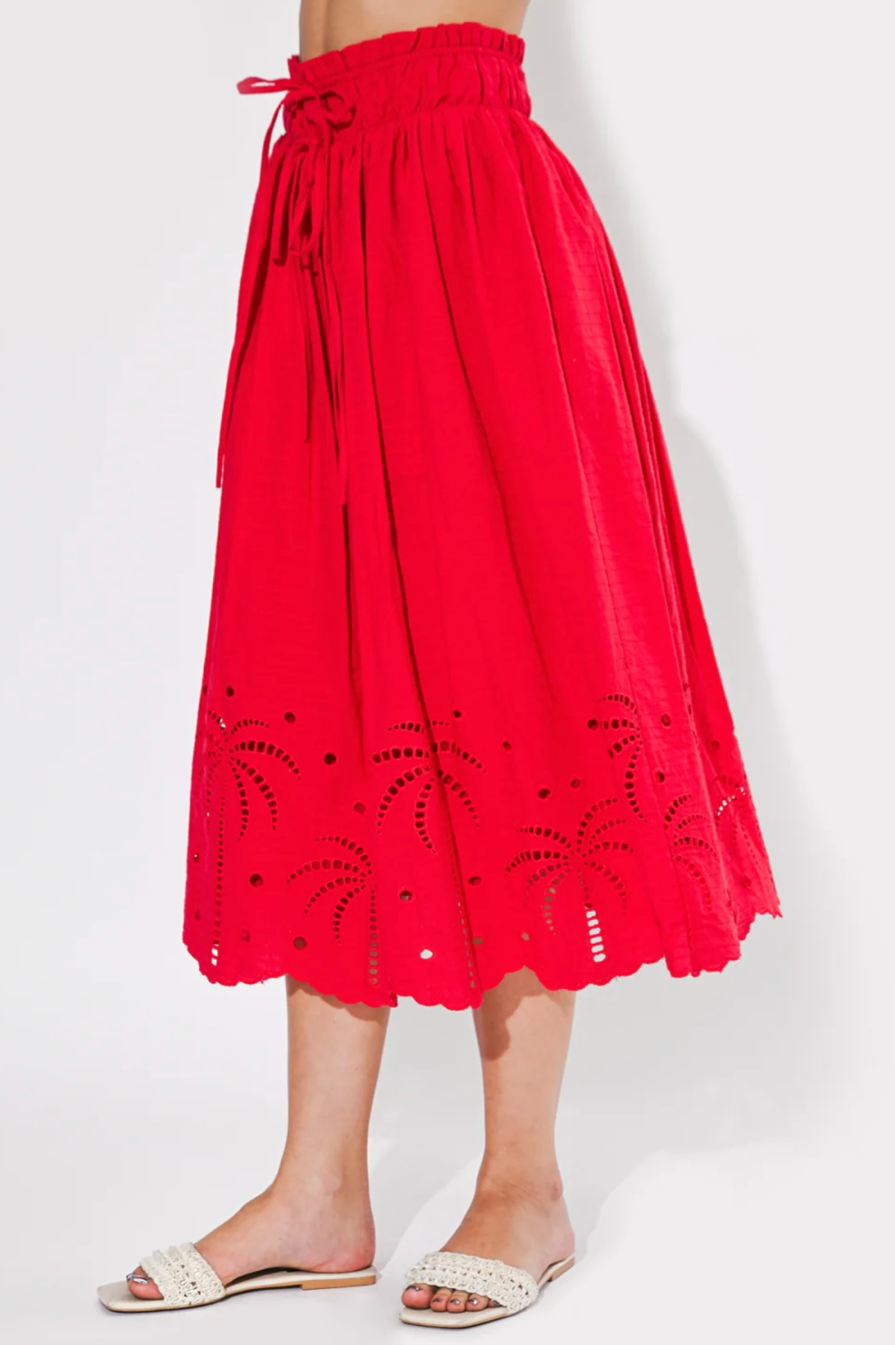 EIRA EMBROIDERED MIDI SKIRT