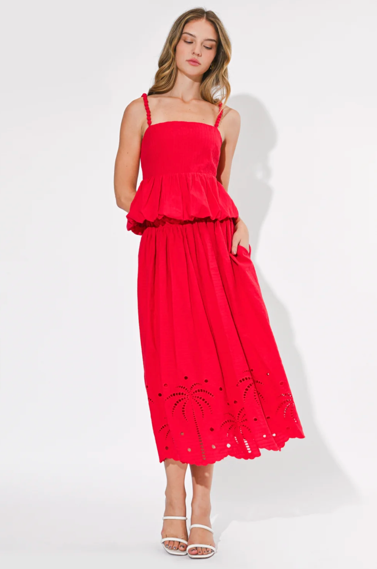 EIRA EMBROIDERED MIDI SKIRT