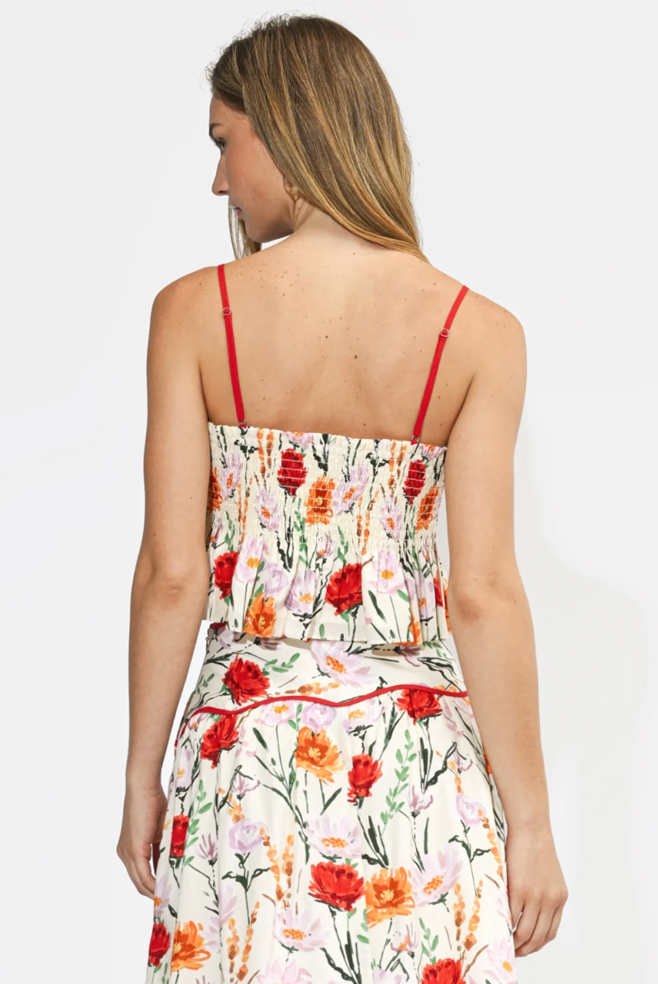 EMBER FLORAL PRINT PEPLUM TOP