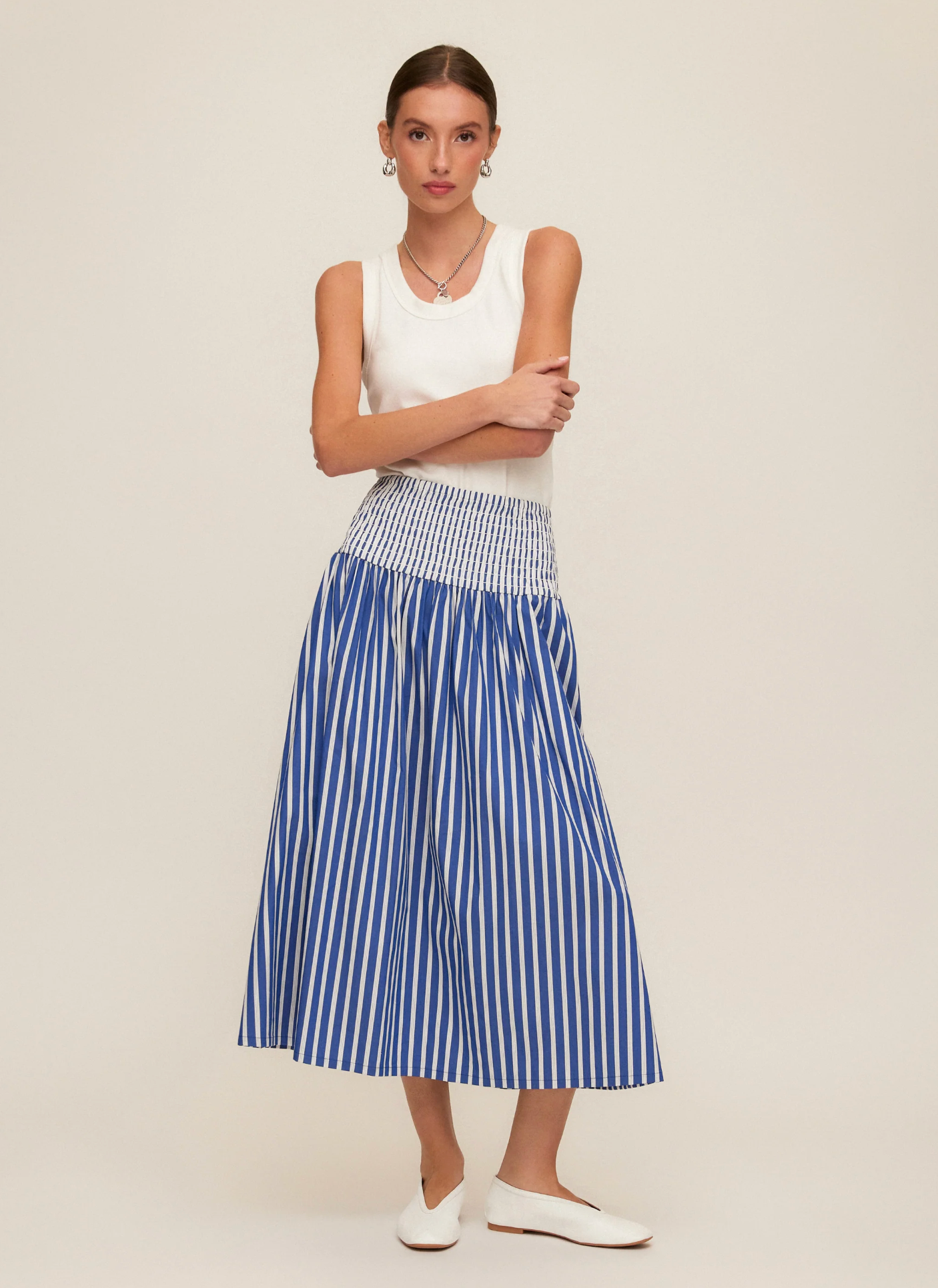 RHEA STRIPE SKIRT