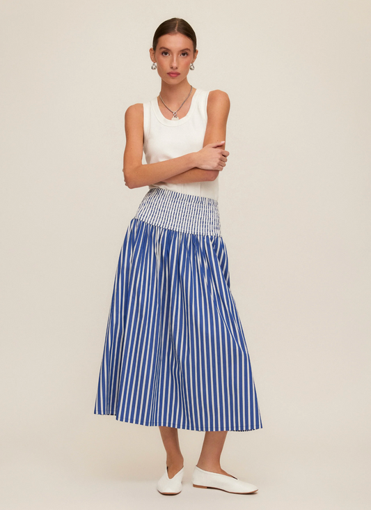 RHEA STRIPE SKIRT