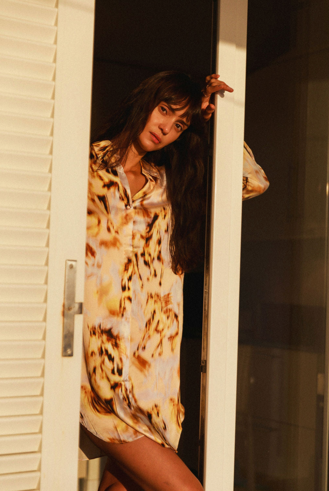 Daria Silk Shirt Dress