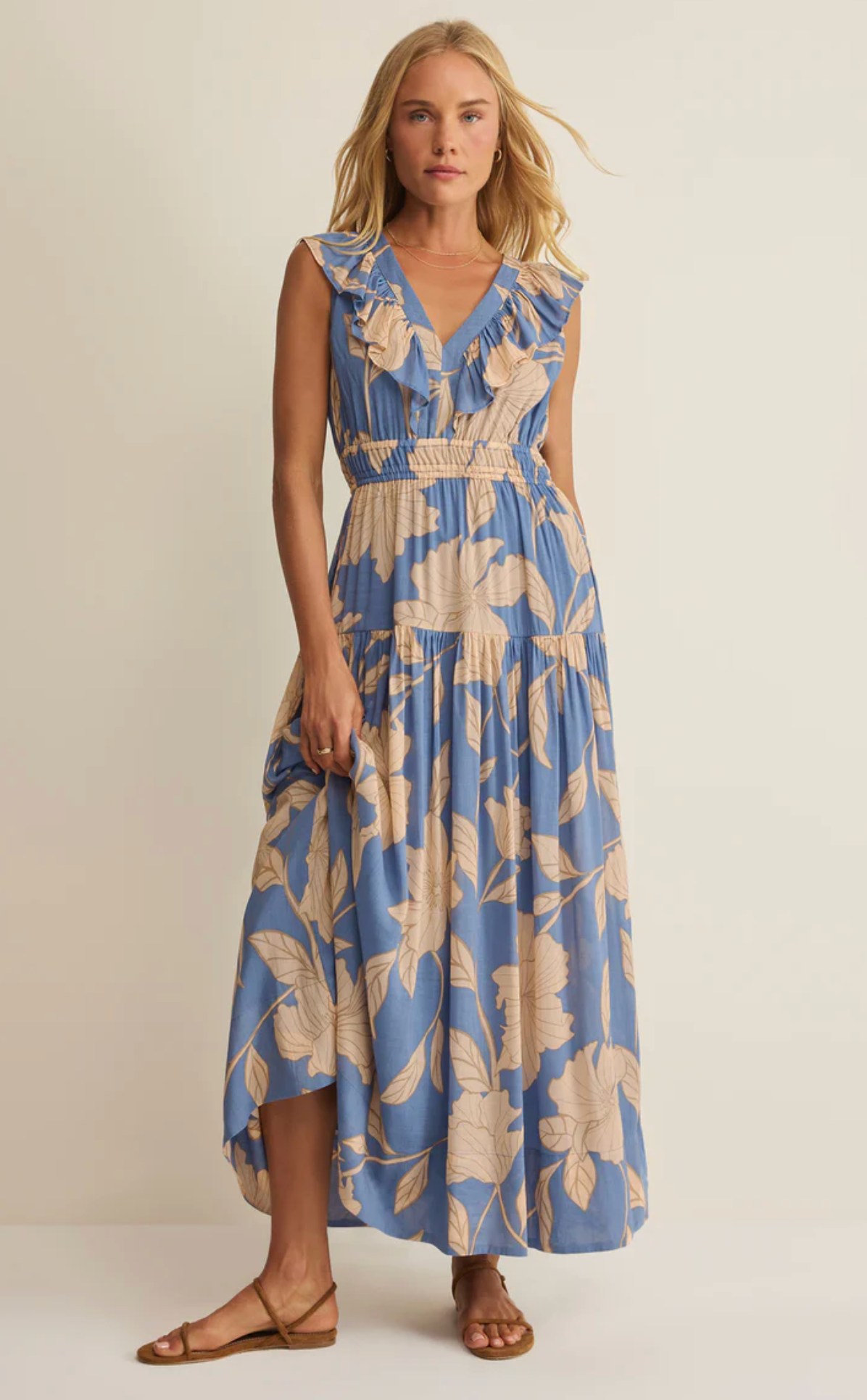 MALENE BLOOM FLORAL MAXI DRESS