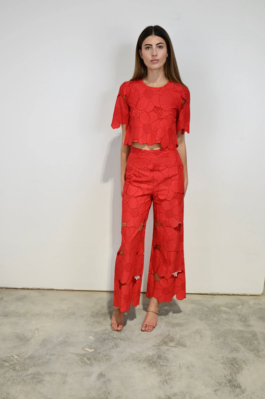 1/2 SLEEVE CROPPED TOP