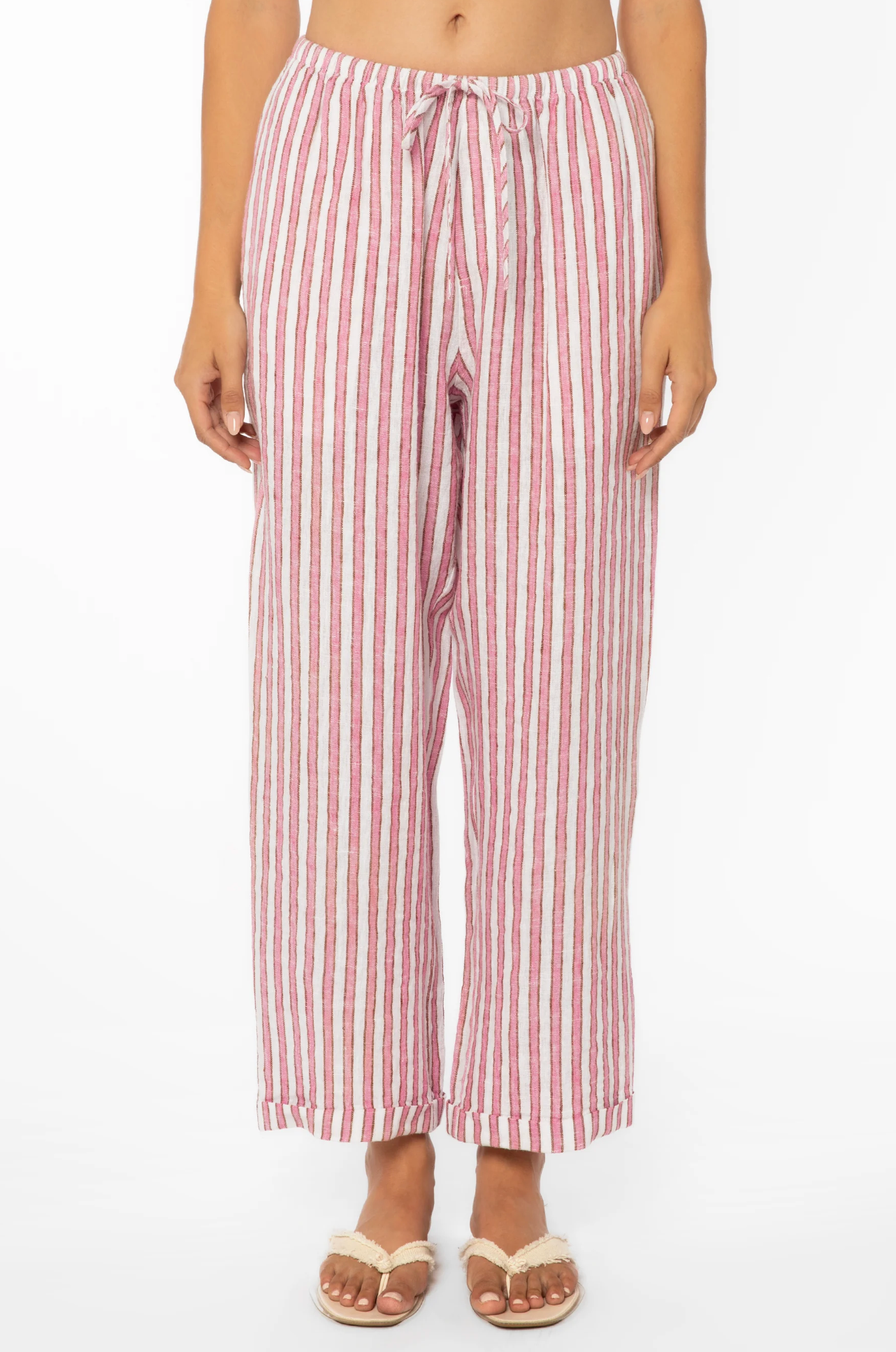 PIERRE PINK STRIPE PANTS