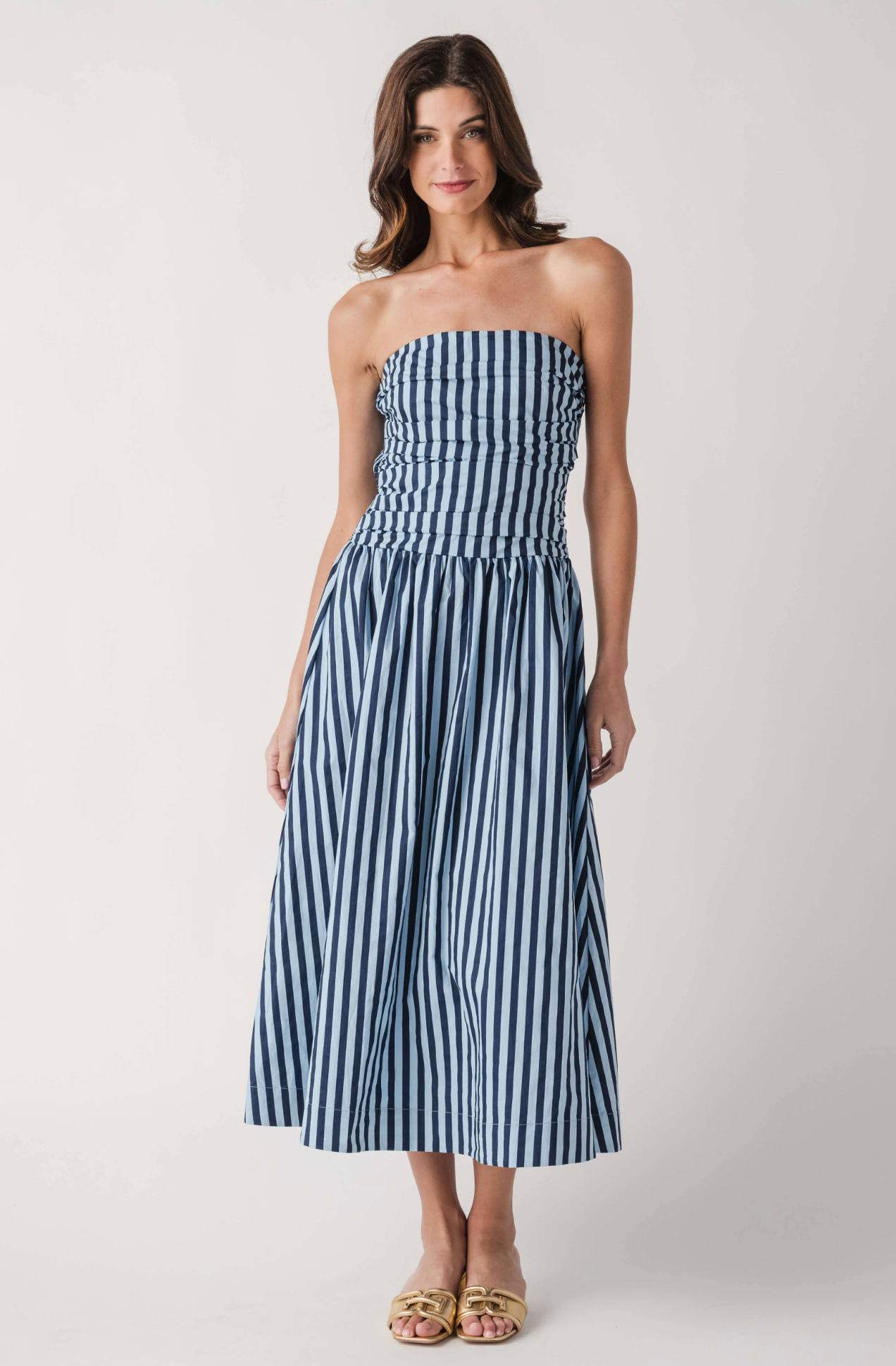 STRIPE TUBE MAXI DRESS