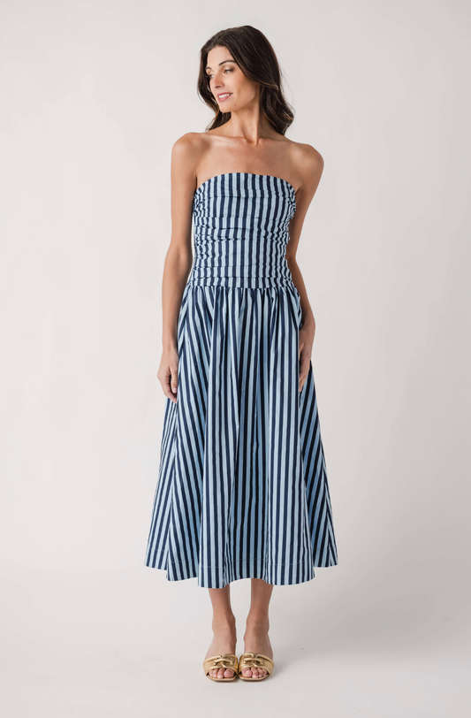 STRIPE TUBE MAXI DRESS