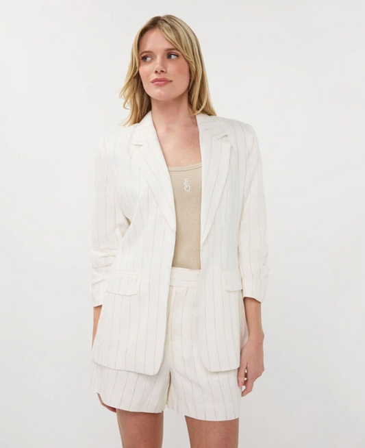 LINEN STRIPED BLAZER