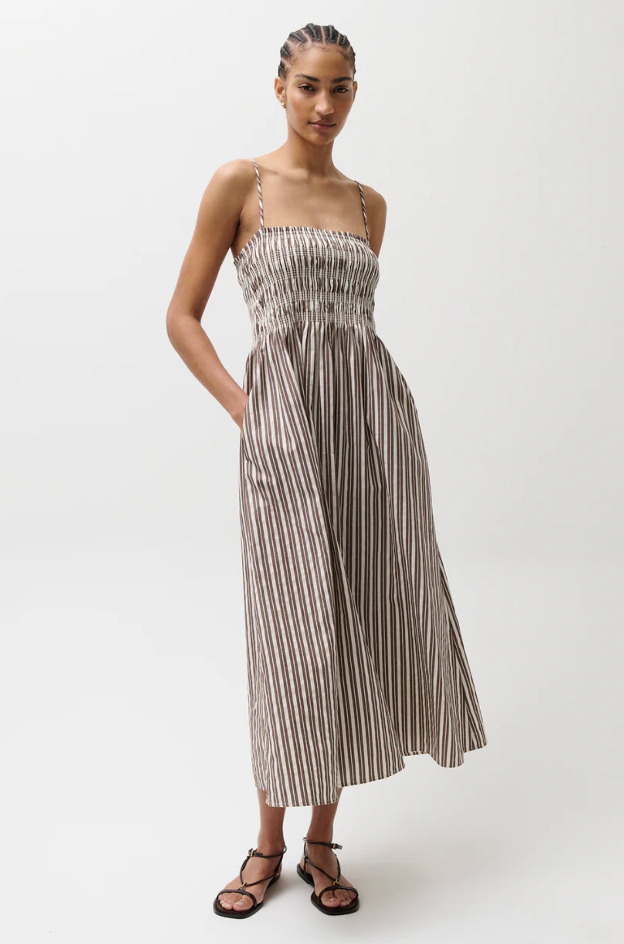 BIANCA SHIRRED BODICE DRESS